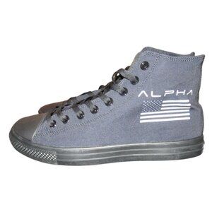 RAAD Shop Alpha Black High Top Canvas Sneakers men 9.5 women 11 Memory Insole